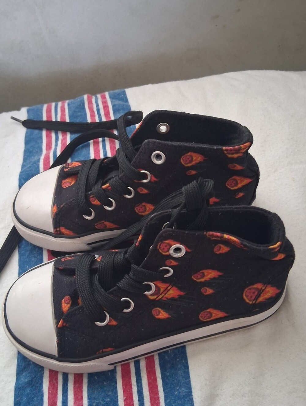 Disney Black High-Top Sneakers with Orange Rocket Motif